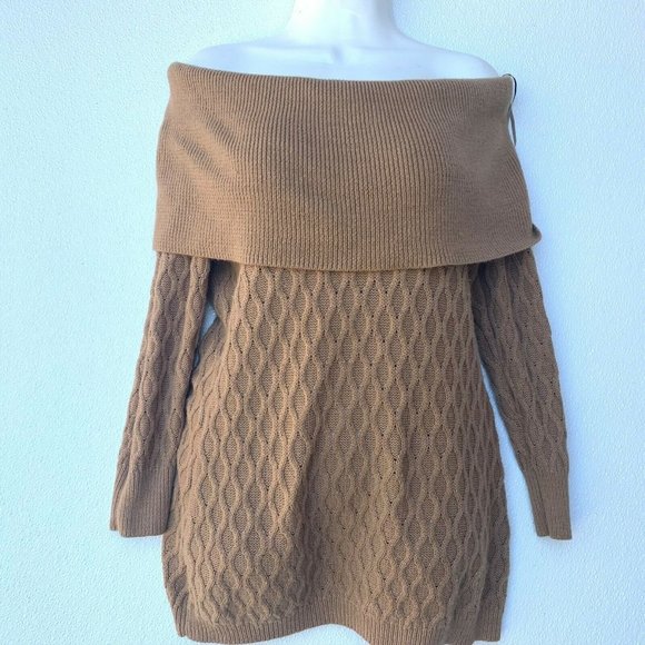 Jaclyn Smith Women Sweater Size‎ Medium Brown Knit - Picture 1 of 6
